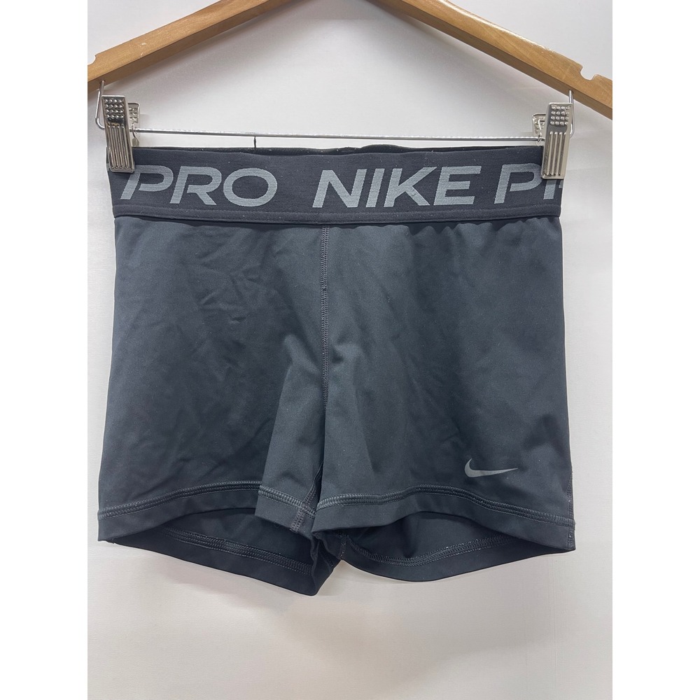 Nike Pro Womens Black Training Shorts CZ9857-014 Size S FLAW
